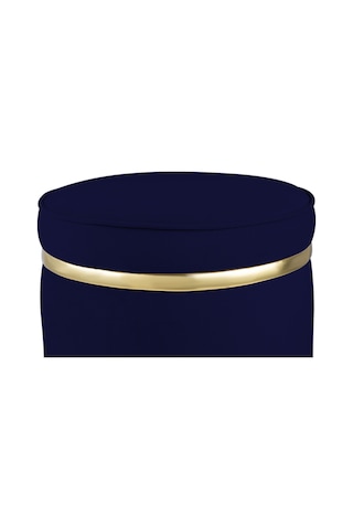 Zerafet Gold Kaplama Luxery Puf-mavi Babyface Kumaş Pofuduk Oturma Pufu&makyaj Pufu&bench