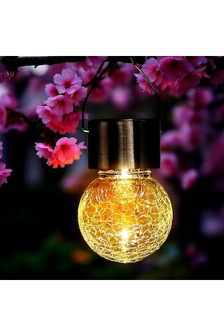 Kenpazar Kırık Cam Tasarımlı Güneş Enerjili Askılı Led Işık Dekor Çok Renkli