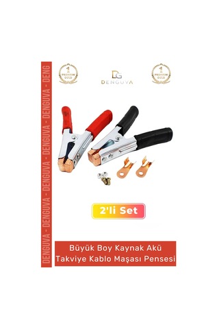 Takviyepensesi Güçlü Yaylı Yüksek Performanslı Büyük Boy Akü Artı Eksi Takviye Kablo Maşası Pensesi