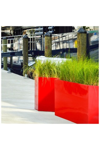 Mofiba Fiberglass Saksı Kare 35cm 35cm 35h Cm Turuncu