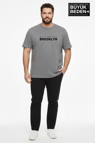 Superlife Erkek Büyük Beden Willamsburg Brooklyn Baskılı 3xl-6xl Bisiklet Yaka Tshırt Spr26bts510-16 Gri Melanj Superlife Erkek Büyük Beden Willamsburg Brooklyn Baskılı 3xl-6xl Bisiklet Yaka Tshırt Spr26bts510-16 Gri Melanj