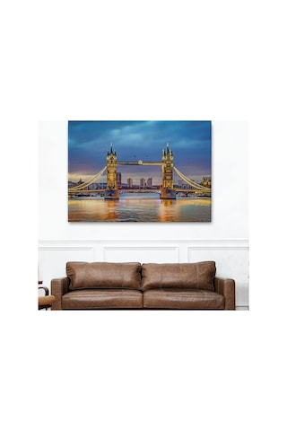 Es10 modagos067 Londra Köprüsü Gece Manzara Tablosu-6638 (50 x 70)