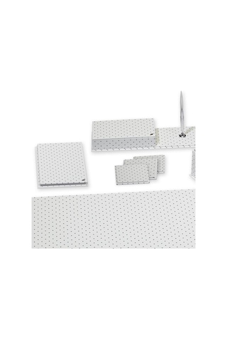 Tabac 7950-310 Multicolor Noktalı Beyaz Suni Deri Sümen Takımı