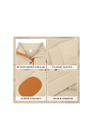 Erkekler İçin Dik Yaka Retro Günlük Kazak Açık Mavi