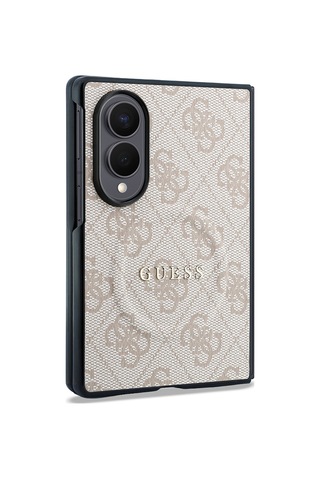 Samsung Galaxy Uyumlu Z Fold 8 Kılıf Guess Lisanslı M-safeli Pu Deri 4g Desenli Klasik Yazı Logolu Kapak Pembe