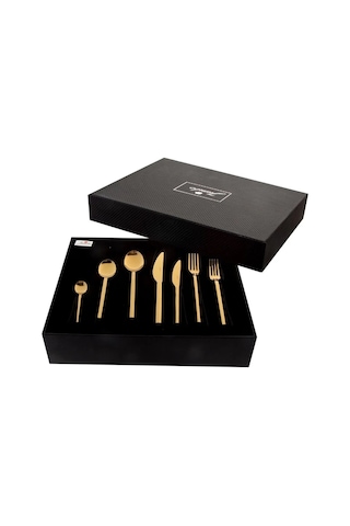 Jumbo 8100 Titanyum Gold 84 Parça 12 Kişilik Çatal Kaşık Bıçak Se