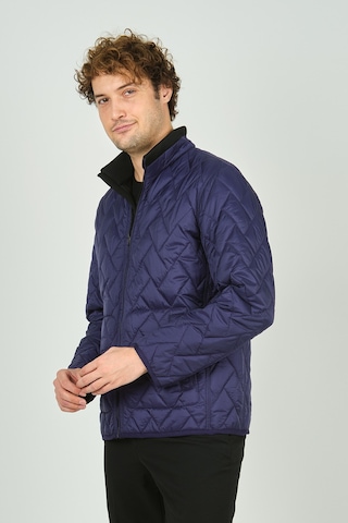 Allegro Erkek Dik Yaka Fermuarlı Cep Detaylı Kapitone Mont 4355 Saks Saks