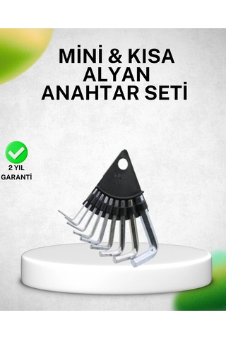9 Parça Alyan Anahtar Seti Isıl İşlem Görmüş Dayanıklı Çelik 71497617