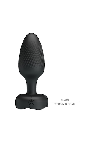 Lilitu Shop Usb'den Manyetik Şarjlı 10 Farklı Titreşimli 5 Led Işıklı Silikon Anal Plug - Varian