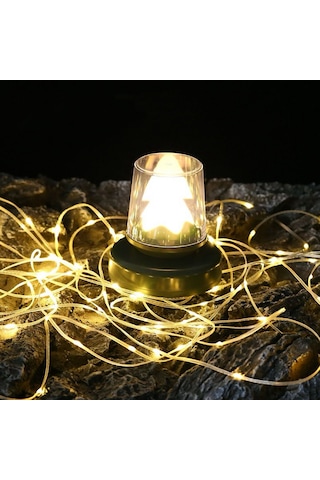 Shufa 10 Metre Led Işık, Gece Lambası Ve Işık Zinciri Kamp Lambası Siyah