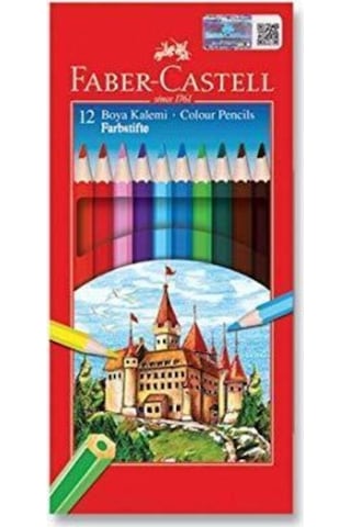 Faber-castell Kuru Boya Red Line Tam Boy 12 Renkkarton Kutu12 Li 5171 116312 Karışık