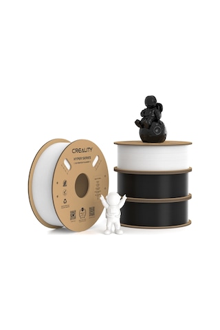 Creality Hyper Pla Filament 1.75mm Siyah Beyaz 4kg 30-600mm/s Yüksek Hızlı Pla 3d Yazıcı Filamenti 4 Adet 1kg Makara Boyutsal Doğruluk +/- 0,02mm Çoğuna Uygun