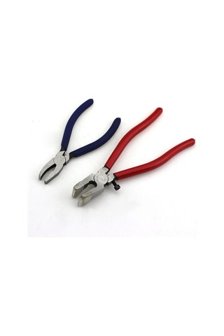 Besthome1 8 İnç Cam Kenar Düzeltici Pense: Ergonomik Kırmızı Saplı, Cam Kenarlarını Kesip Düzenlemek İçin Özel Araç, Kaplama