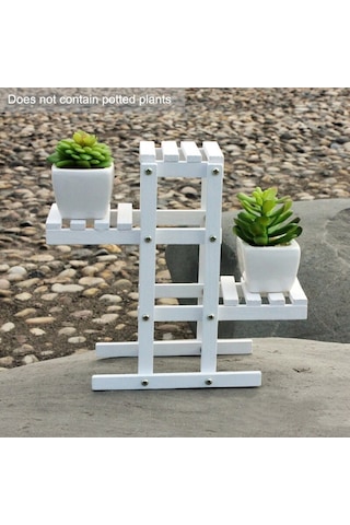 Ahşap Bitki Standı 3 Katmanlı Çiçek Vitrin Rafı Raf Kapalı Açık Neme Dayanıklı Saksı Tutucu Bahçe Ofis Dekorasyonu İçin