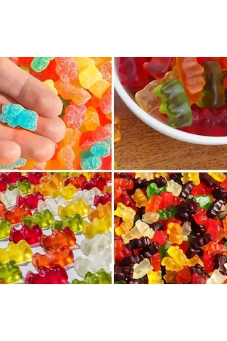 Tahtakale Toptancı Silikon Kek Kalıp Çikolata Minik Haribo Ayıcık Figür Kalıbı Şeker Hamuru Jelibon Kalıbı Çok Renkli