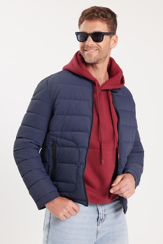 Tudors Erkek Regular Fit Klasik Kesim Dik Yaka Çift Cepli Sıcak Tutan Lacivert Şişme Mont-41803 Lacivert