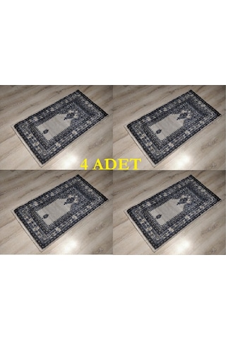 4 Adet Halı Sarayı Sihir Namazlık Seccade Nm012 Gri 60X115Cm