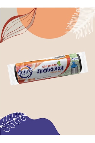 Vindex Jumbo Boy Çöp Torbası Mavi 80 x 110 CM