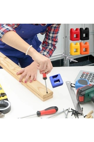 S Turuncu Yüksek Kaliteli Magnetizer Demagnetizer Aracı Tornavida Manyetik Toplama Aracı Tornavida El Aracı Hızlı Mıknatıslama Makinesi 1 Adet 9218