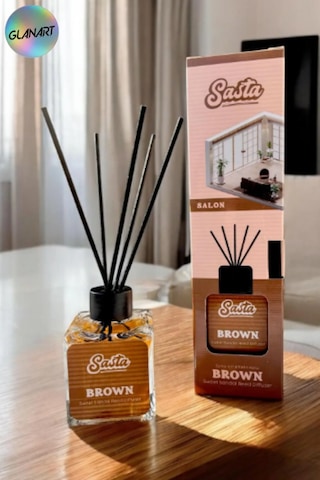 Sasta 100 Ml Saten Çubuklu Bambu Ortam Kokusu Salon Brown Odunsu
