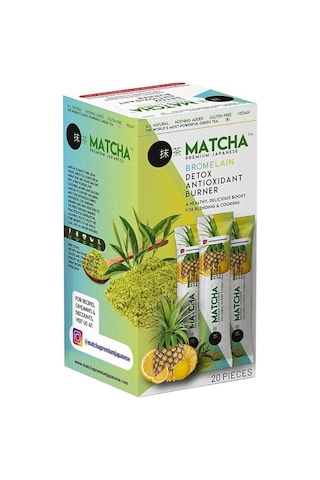 Matcha Premium Japanese Bromelain Ananaslı Limonlu Matcha Çayı 20 x 8 G