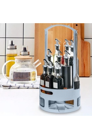 Venturemart Dönen Spice Rafları Koleksiyon Tembel Susan Kabine Organizatör Mutfak Mavi Braketi Için