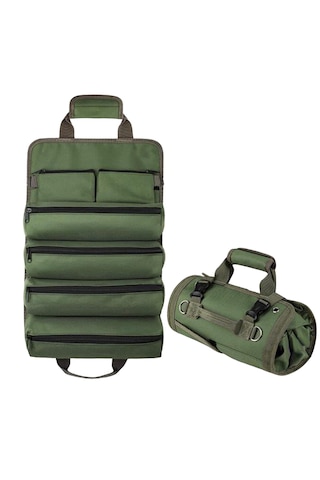 Microcase Çok Bölmeli Katlanabilir Çıkarılabilir Gözlü Organizer Takım Ve Hırdavat Çantası - Al5114 Yeşil