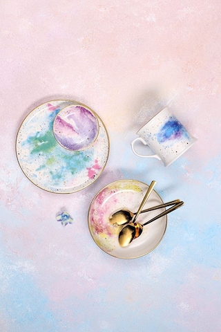 Porland Cosmos 18 Parça 6 Kişilik İkram&Kahvaltı Takımı Çok Renkli