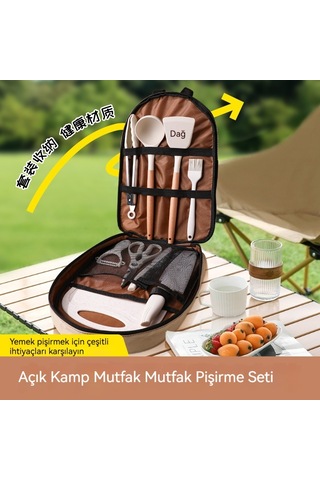 Açık Bıçak Seti Taşınabilir Mutfak Seramik Mutfak Bıçağı Meyve Bıçağı Kesici Kamp Pikniği Seramik Mutfak Eşyaları On Set Yuvarlak Çanta Çok Renkli