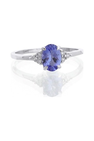 Tanzanite Oval Tektaş Yüzük