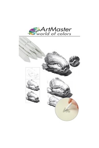 Eskiz Gölgelendirme Seti 7 Parça 1 Paket Kalem Uzatma Aparatı Karakalem Kalem Zımparası Pastel Dağıtıcı Resim Sanatı