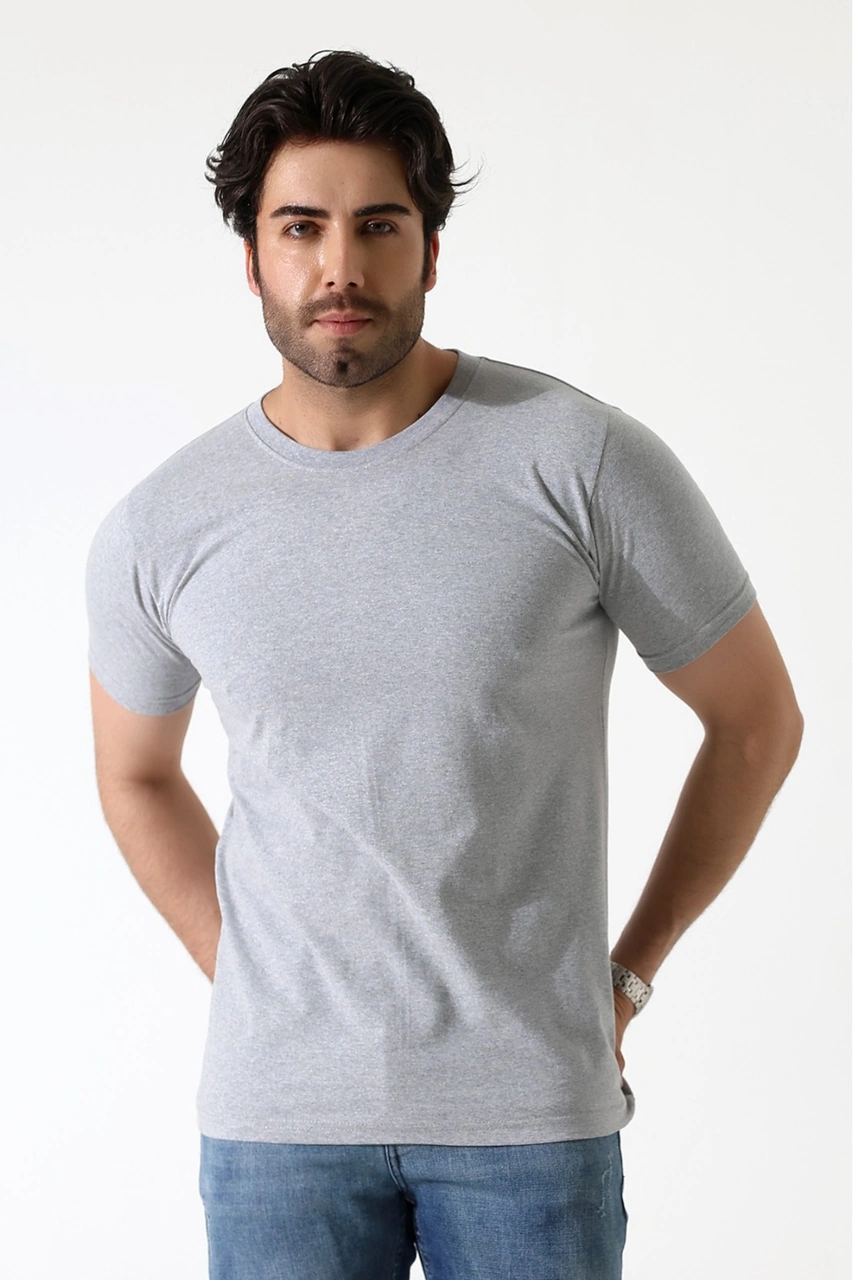 Piano Luce Erkek 5 Li Paket T-shirt Kısa Kollu Bisiklet Yaka Regular Fit Gri Gri