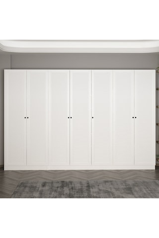 Minar Kale 210 Cm 7 Kapaklı 5b Raf Portmanto Byz Mbr Panjur Byz