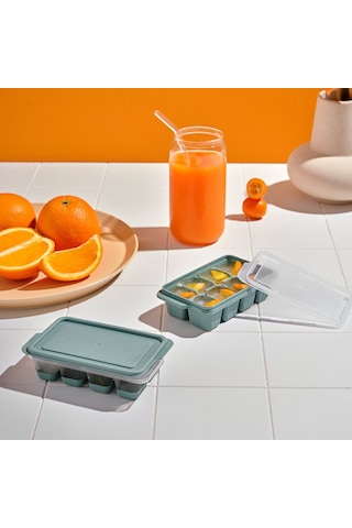 Dünya Mtf-16016-999 Mini Küp Buzluk 3'lü Set 8'li Göz - Yapışmaz Silikon Tabanlı, Kapaklı- 36'li Paket Diğer