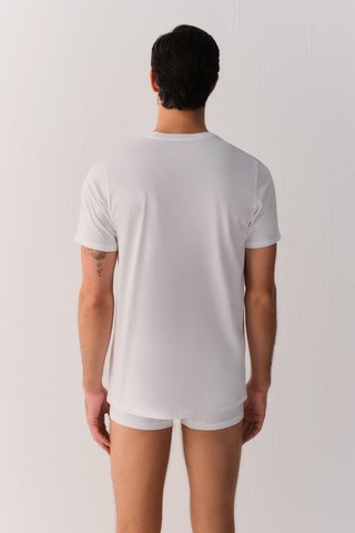 Suwen Fine Pamuklu T-shirt Sw0004607c101 Beyaz