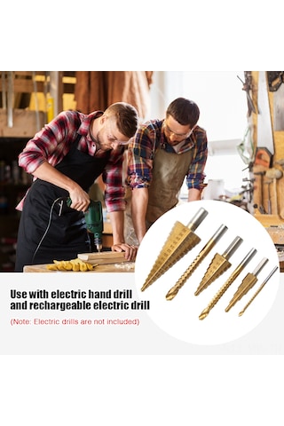 Moveevo Hss Titanyum Kaplı 3 Adet Aşamalı Matkap 4-12/20/32mm + 3 Adet Testere Matkap 3/6/8mm 6'lı Set - Çanta Paketi