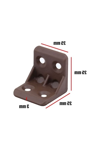 Mobilya Dolap Köşe Bağlantı Elemanı - 25x25x25 Mm 10 Adet