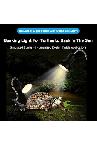 Reedark 360 Dönebilen Sürüngen Isıtma Lambası - Uva/uvb Işık Ve 25w/50w/75w Seçenekleri İle Kaplumbağa, Kertenkele İçin Diğer