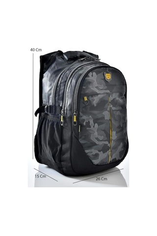Relaxion Kamuflaj Desenli Okul Sırt Çantası 2235 Gri