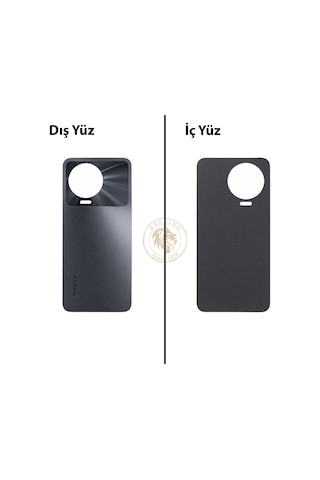 Infinix Note 12 Pro Gri Uyumlu Arka Kapak Arka Cam Batarya Pil Kapağı Lazer Kesim Back Cover Diğer