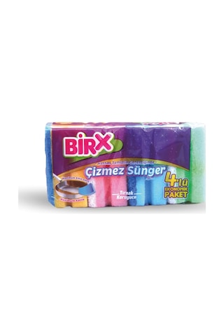 Birx Çizmez Sünger 4'lü