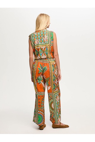 Faik Sönmez Resort Tropik Desen Wide Leg Fit Viskon Pantolon S26pnt037 Us26pnt037100 Çok Renkli