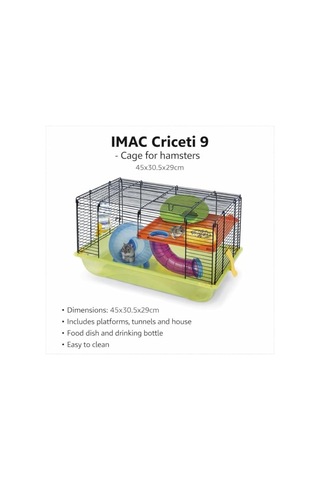 Cricetti 9 Hamster Kafesi Lacivert Mavi 45x31x29cm 06458 Renkli