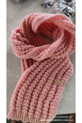 Kadın Sonbahar/kış Yüz Eşarp: Kalın Yün, Her Kombine Uygun-pembe Pembe