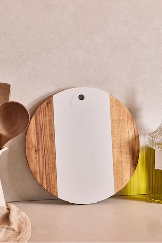 Geate Mermer Akasya Kesme Tahtası 30 Cm Kahverengı Diğer