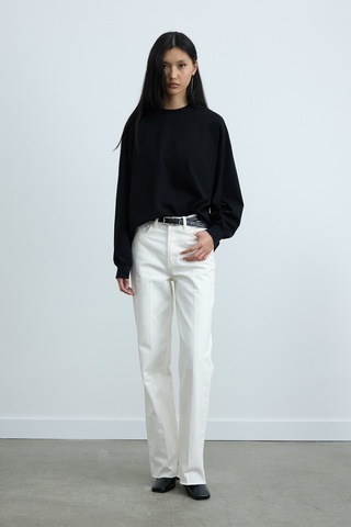 Suud Collection Siyah Dune Oversize Manşetli Tişört