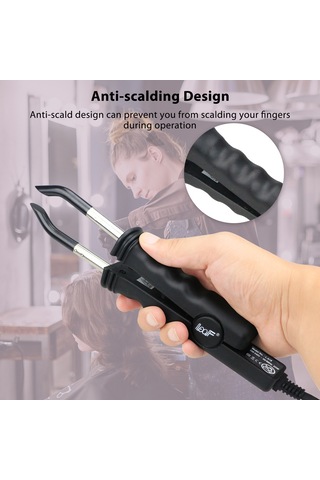 Yaleker Profesyonel Saç Uzatma Aleti 200 C Sabit Sıcaklık Isıtıcı Plaka Ev/salon Kullanıma Uygun Siyah 220v Avrupa Standartı