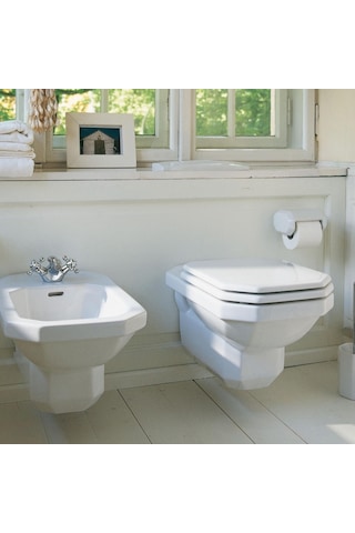 Duravit 1930 Asma Klozet Yavaş Kapanır Kapak Dahil Beyaz, 0182390075 Beyaz