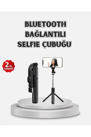 Kablosuz Bluetooth Selfie Çubuğu 360 Dönebilir Başlık, Taşınabilir Ve Şık Tasarım Çok Renkli