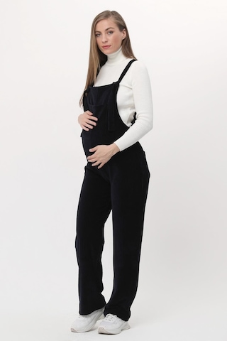 Luvmabelly Myra6112 - Lacivert Kadife Hamile Salopet-lacivert
